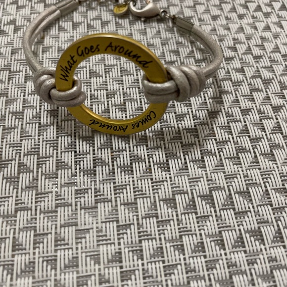 Leather Charm Bracelet with Clasp Closure - Picture 3 of 6